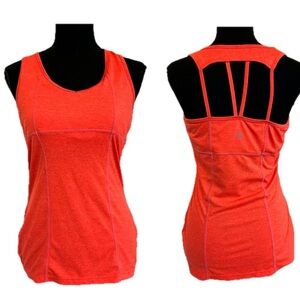 MPG Women's Bright Orange Athletic Tank Top cutout sexy neon fluorescent Sz M